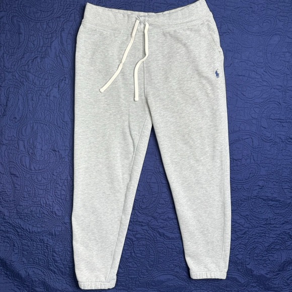 Polo Ralph Lauren Gray Joggers Sweatpants Lounge Pants L Comfort Casual Stain - Picture 1 of 6